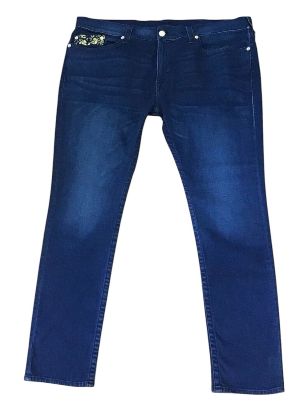 True Religion Rocco Mens 44 Premium Designer Denim Straight Leg Dark Wash